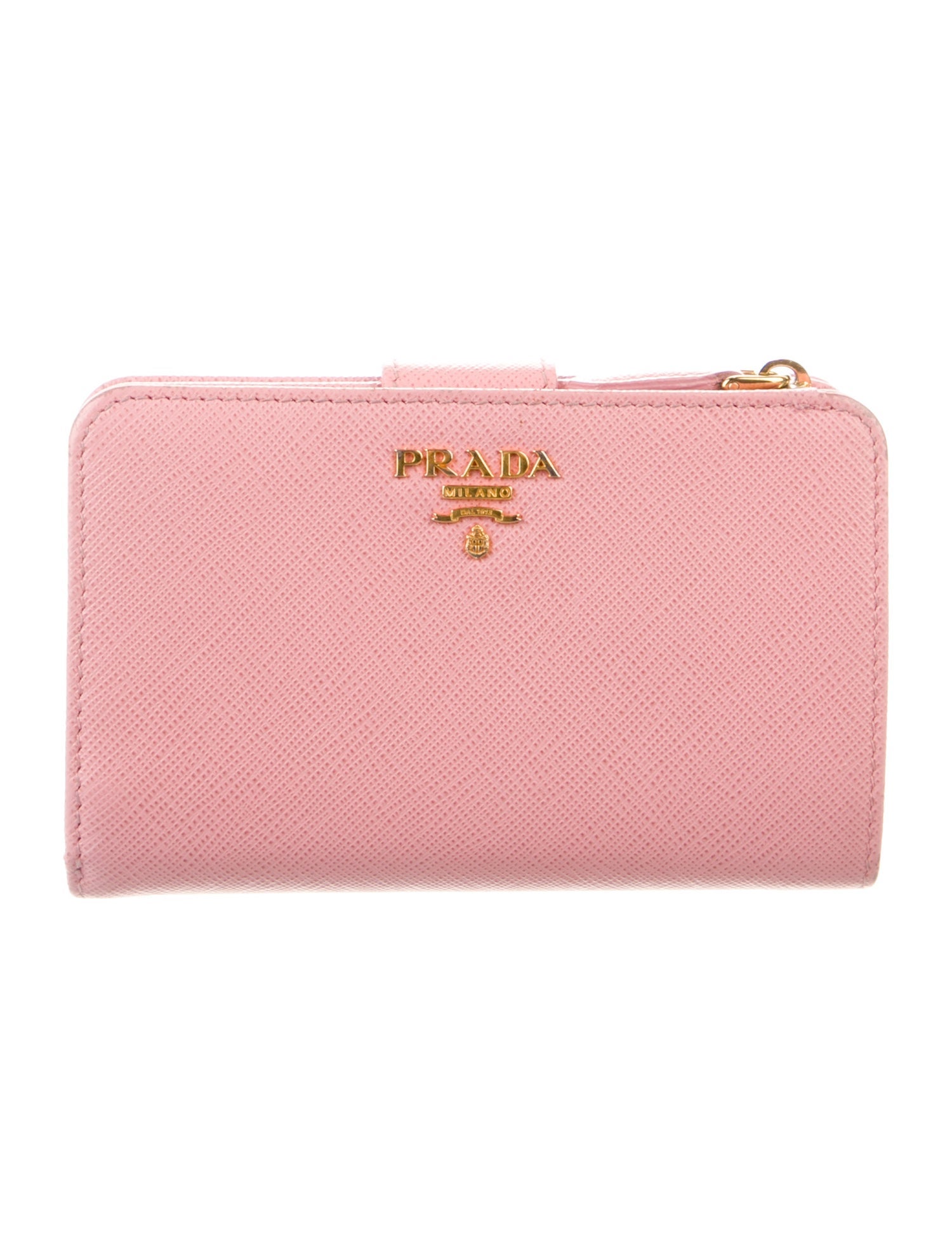 Prada Saffiano Metal Leather Compact Wallet